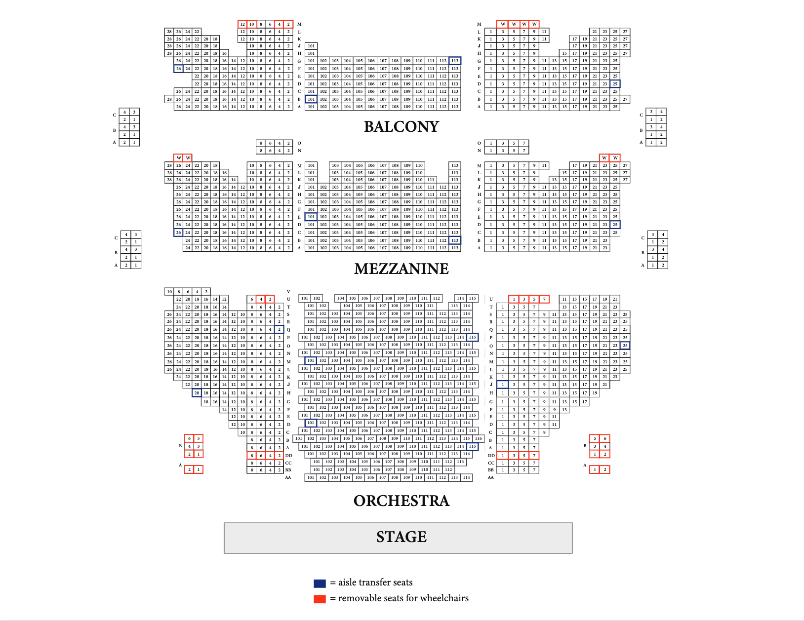 Seating Charts Shubert Theatre New Haven